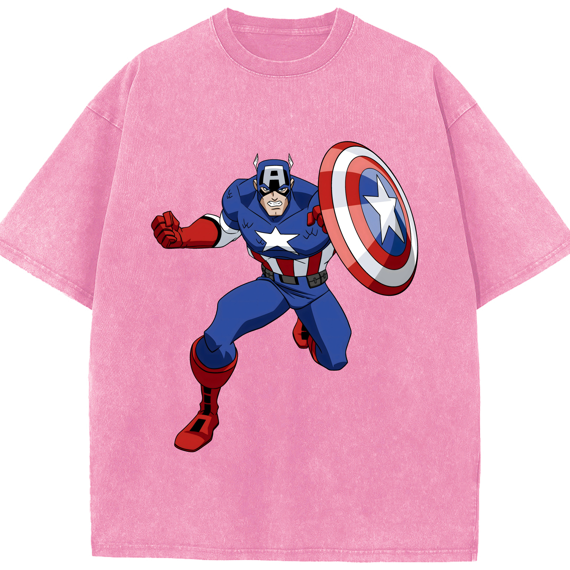 （画像用） アベンジャーズ The Avengers 綿100% ヴィンテージ風 半袖Tシャツ（フロントプリント）